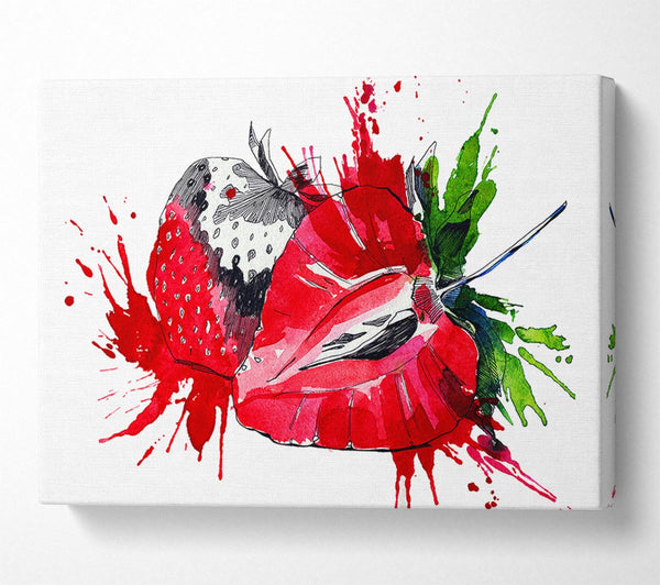  A Canvas Print of Strawberry Splash Canvas Art