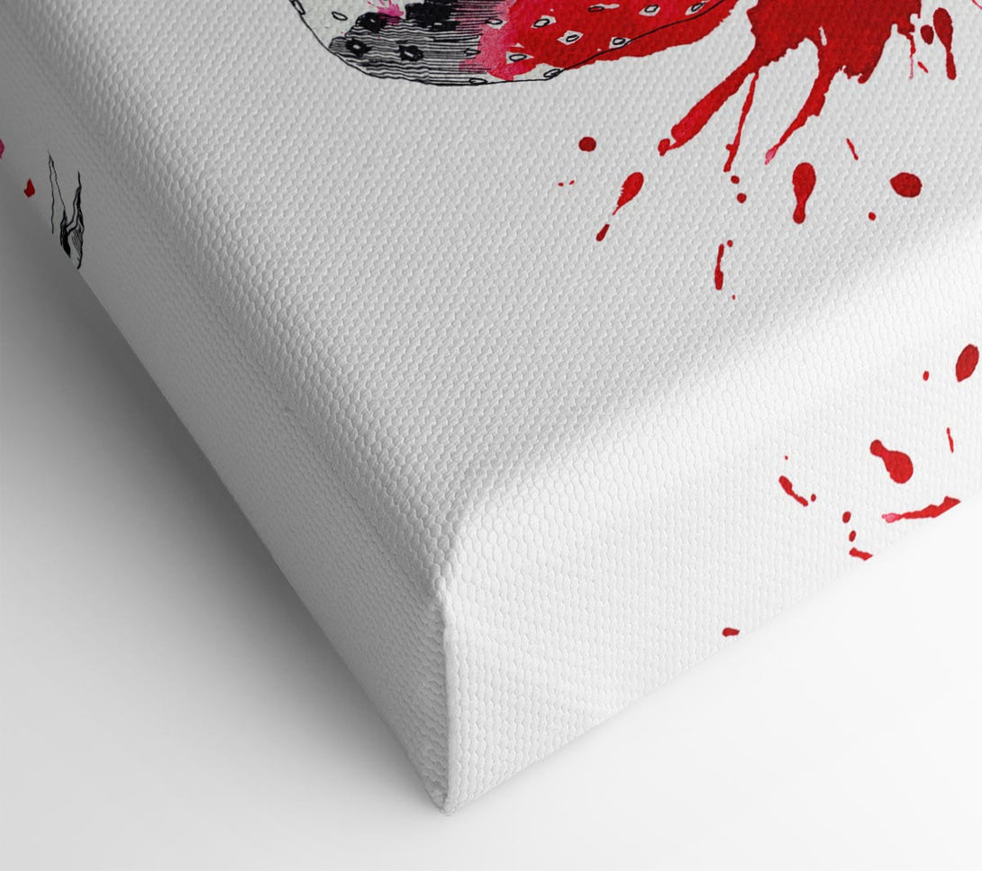  A Canvas Print of Strawberry Splash Canvas Art