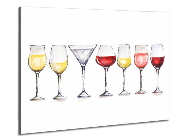 Wine Glass Top Up Metal Print