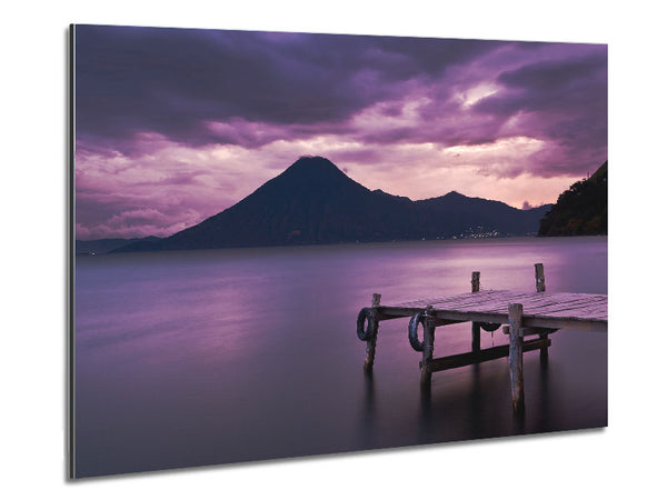 Purple Mountain Stillness Metal Print