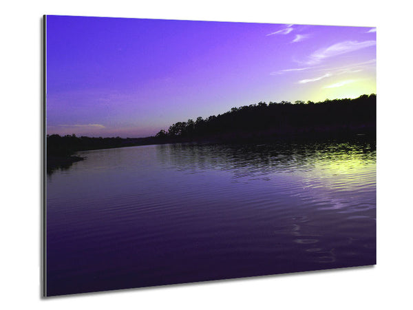 Purple Ripples Metal Print