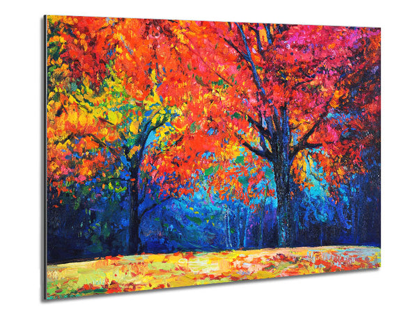 Magical Autumn Forest Metal Print