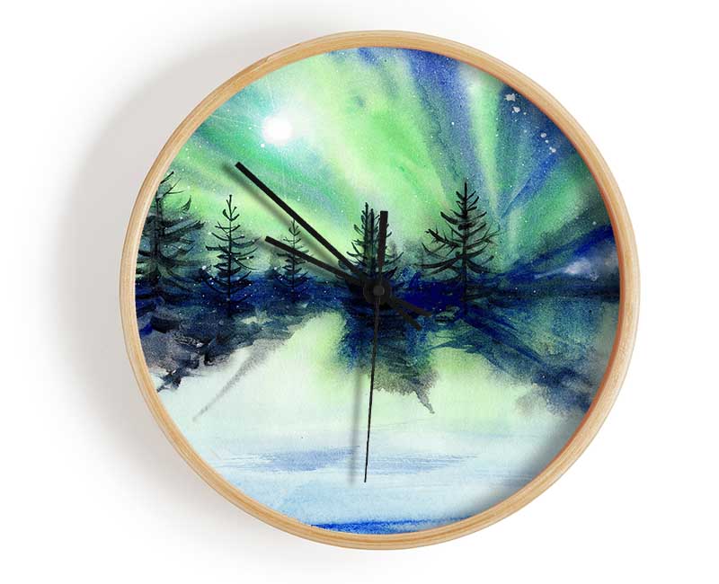 Northern Light Moon Burst Clock - Wallart-Direct UK