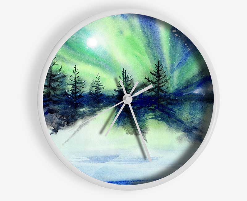 Northern Light Moon Burst Clock - Wallart-Direct UK