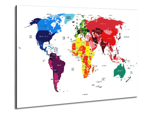 Map Of The World 13 Metal Print