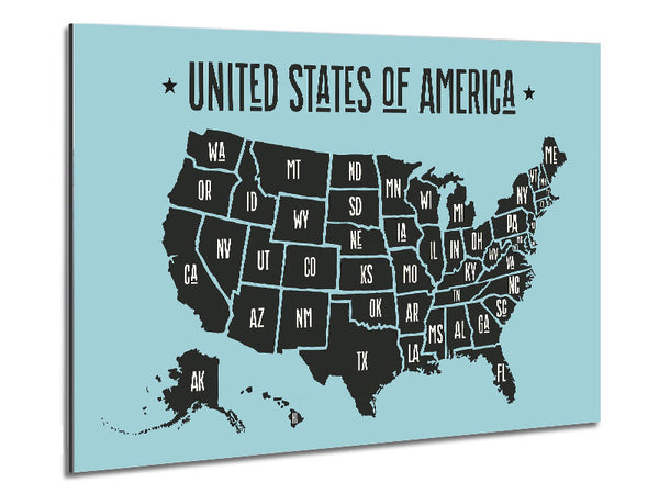 States Of America 2 Metal Print