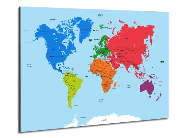 Map Of The World 1 Metal Print