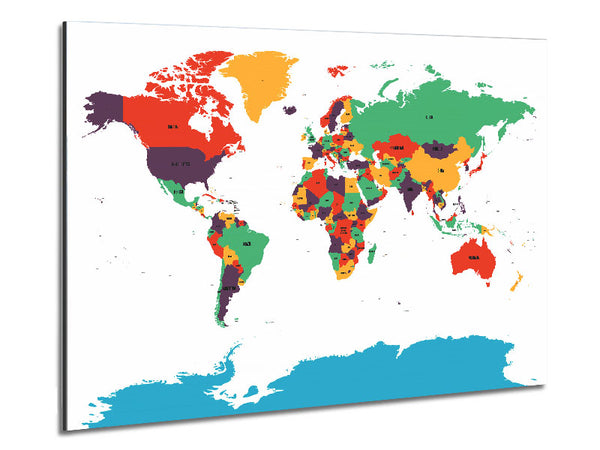 Map Of The World 11 Metal Print