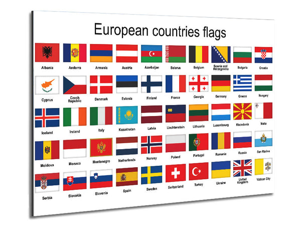 European Country Flags Metal Print