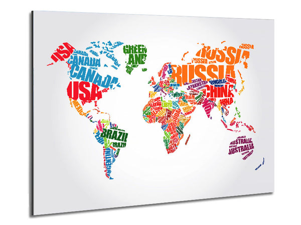 Map Of The World 5 Metal Print