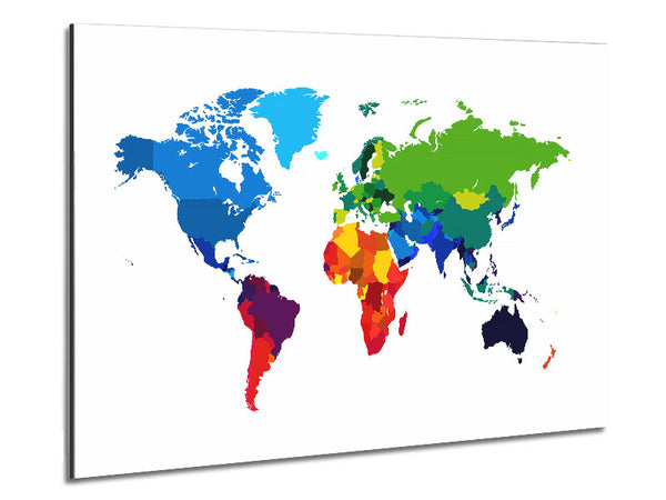 Map Of The World 3 Metal Print