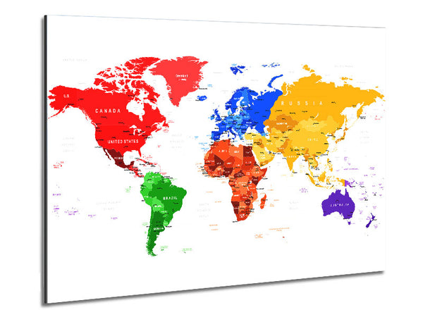 Map Of The World 9 Metal Print