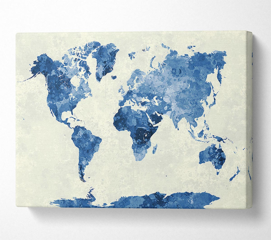  A Canvas Print of Map Of The World 4 Canvas Print