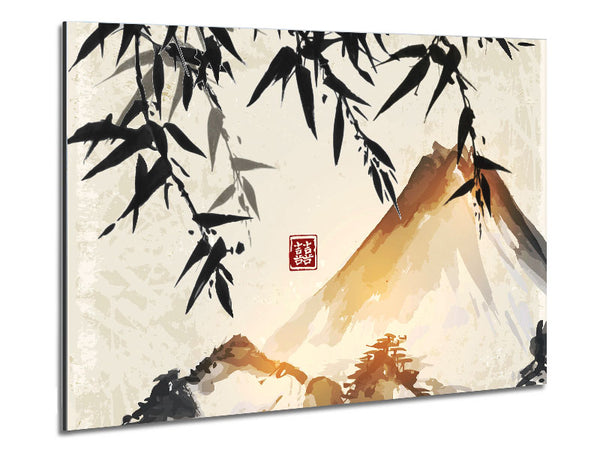 Japanese mountain bamboo Metal Print