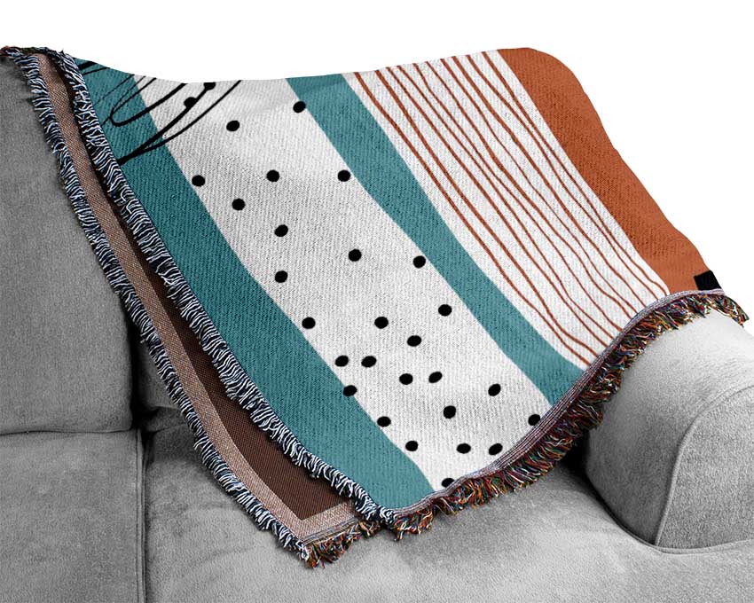 Triangles And Circles Woven Blanket