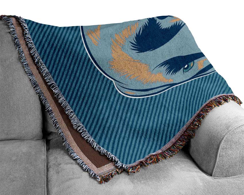 Pop Art Labrador Dog Woven Blanket