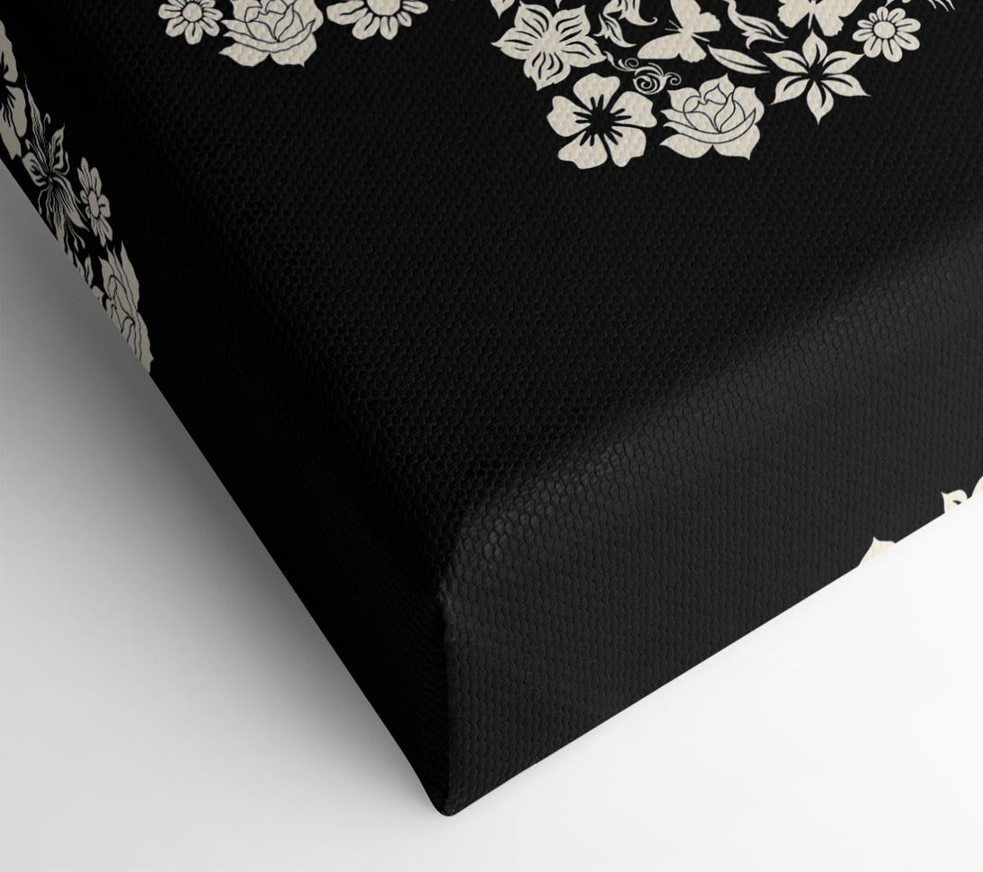 A Canvas Print of Flower Skull 1 Canvas Print