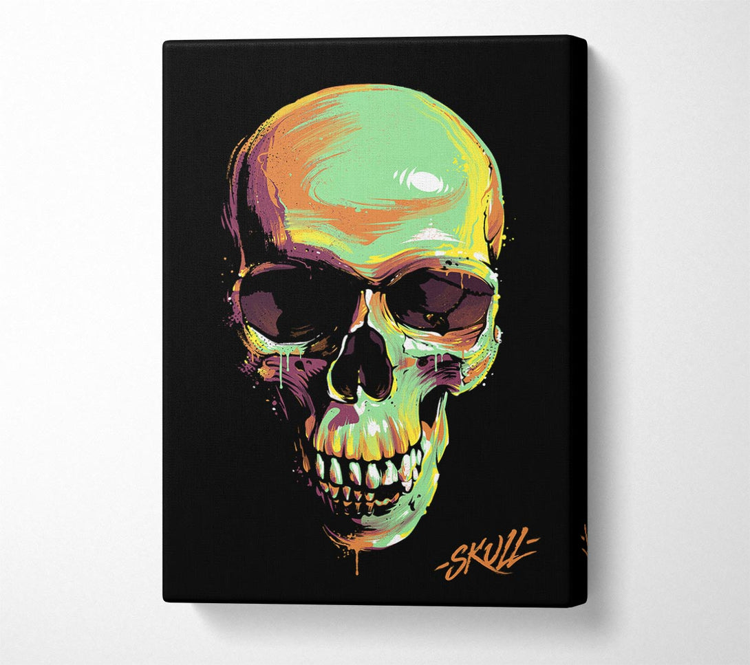  A Canvas Print of Pop Art Skull Canvas Print
