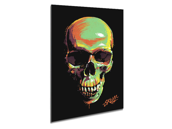 Pop Art Skull Metal Print