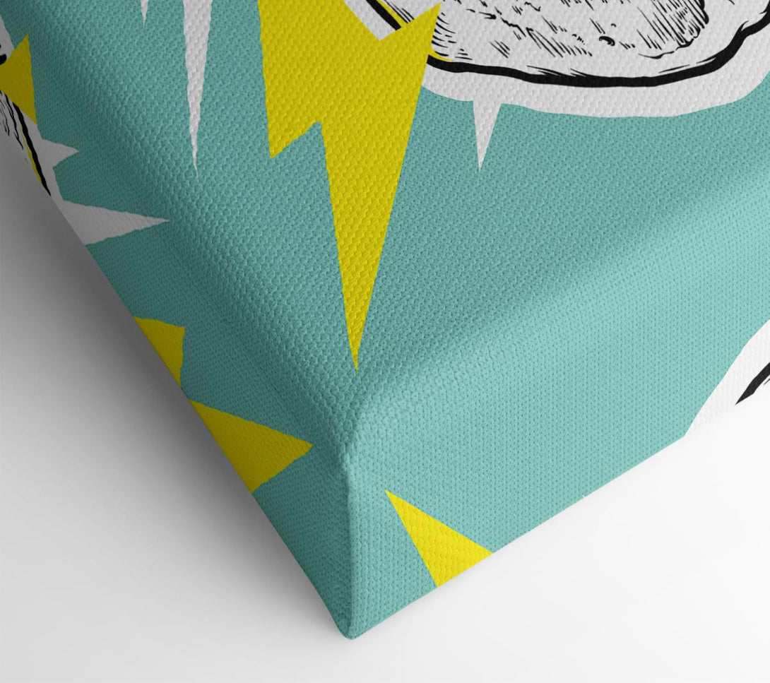  A Canvas Print of Video Game Shocked Skull Canvas Wall Art