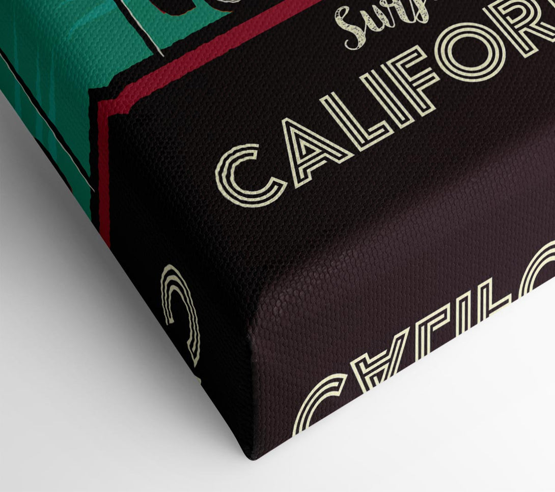  A Canvas Print of California Surfing Canvas Art