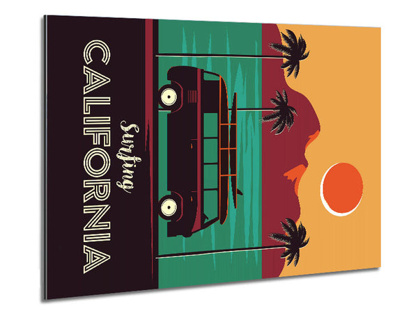 California Surfing Metal Print