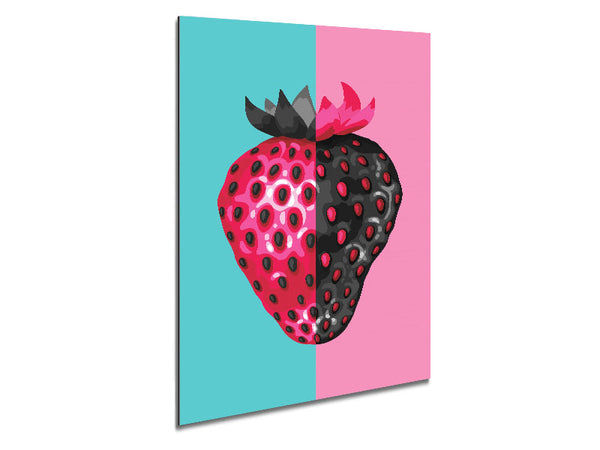 Pop Art Strawberry Metal Print