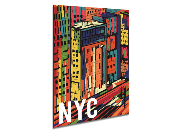 NYC Colourful City Metal Print