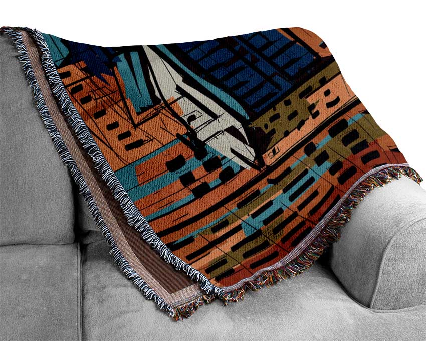 NYC Colourful City Woven Blanket