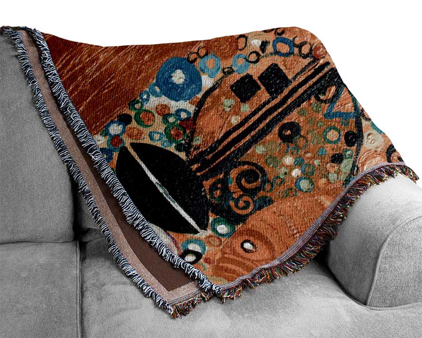 Golden Klimt Woven Blanket