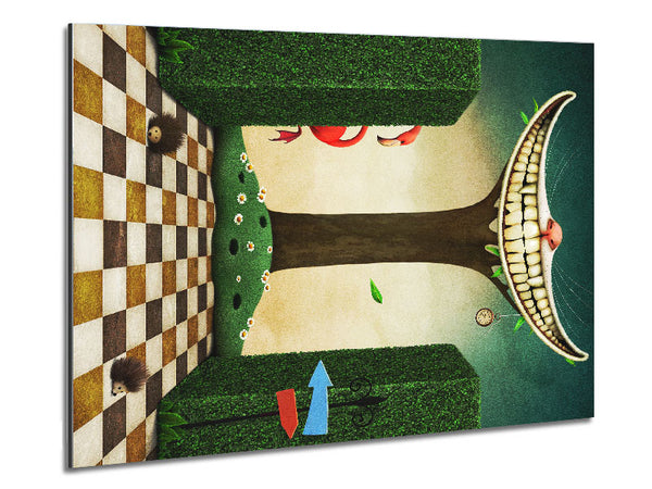 Alice In Wonderland Cheshire Cat Metal Print