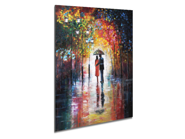 Romantic Walk Through The City Metal Print