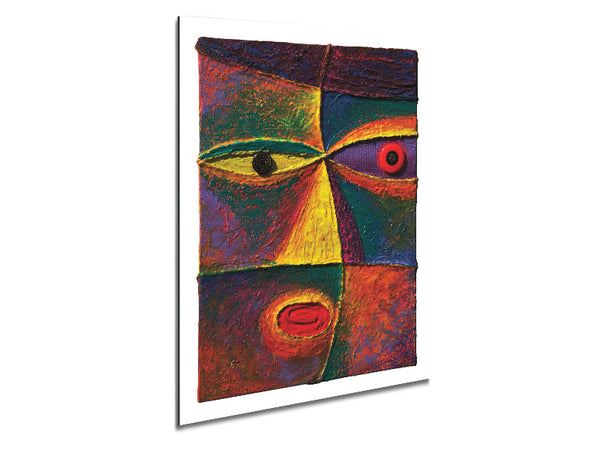 Button Eyes Metal Print