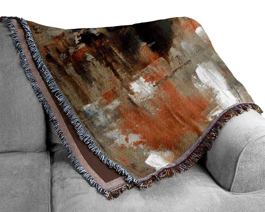 Rain In The City Woven Blanket