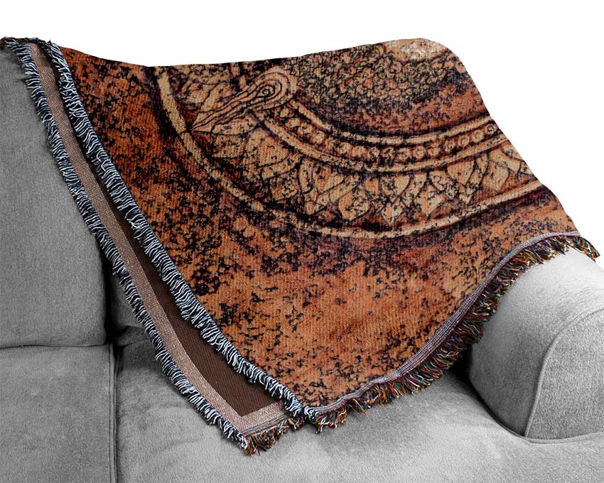 Golden Buddha 1 Woven Blanket
