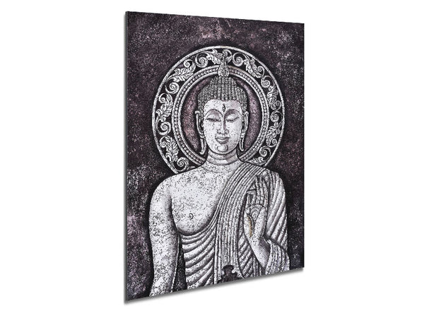 Buddha Black Metal Print