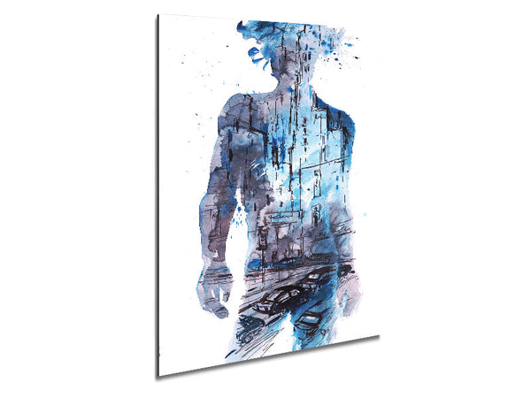 Man In The City Metal Print