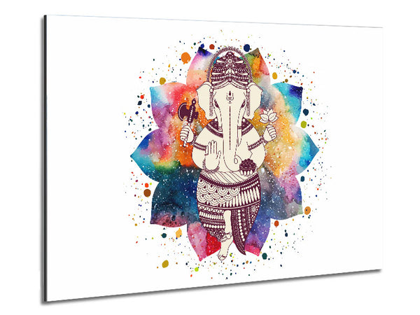Ganesha Hindu God Metal Print