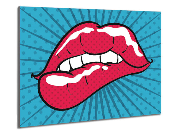 Pink Lips Metal Print
