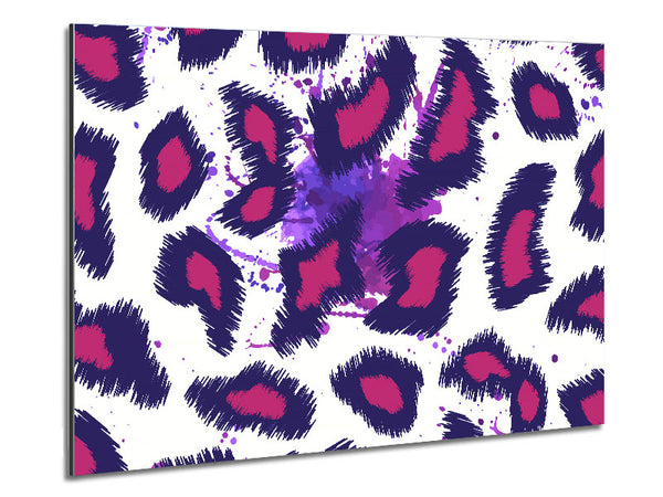 Pop Art Leopard Print Metal Print