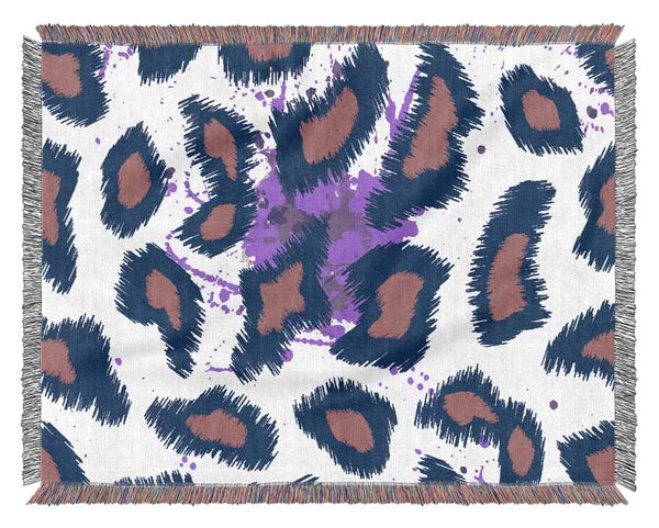 Pop Art Leopard Print Woven Blanket