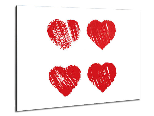 All Love Hearts Metal Print