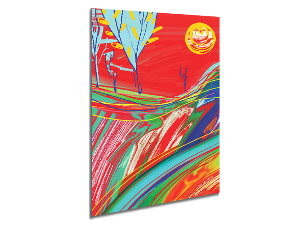 Melting Into The Sun Metal Print
