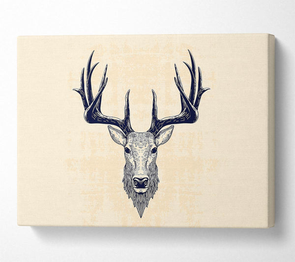  A Canvas Print of Stag Head Canvas Wall Art