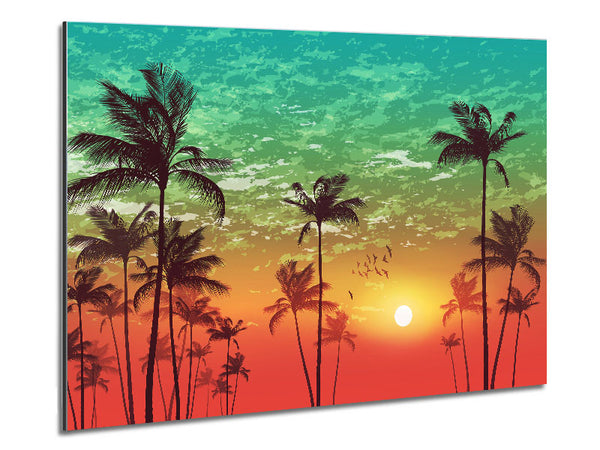LA Sunset Skies Metal Print