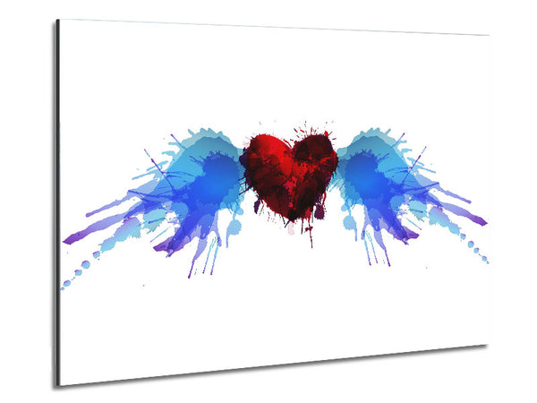 Love Heart Birds Metal Print
