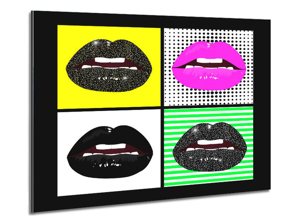 Sparkle Lips Metal Print