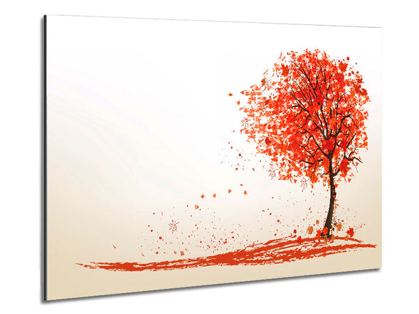 As The Leaves Fall Of The Autumn Tree Metal Print