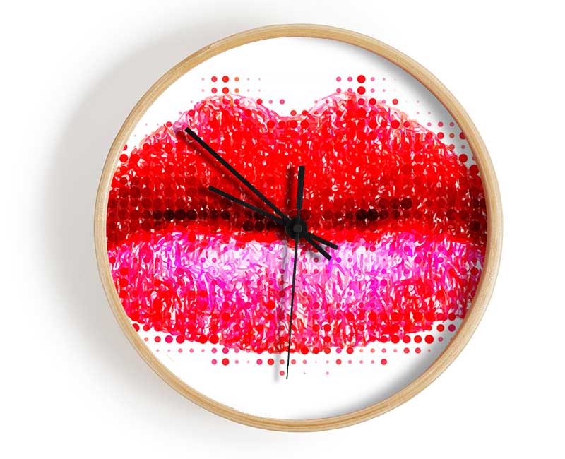 Dot To Dot Lips Clock - Wallart-Direct UK