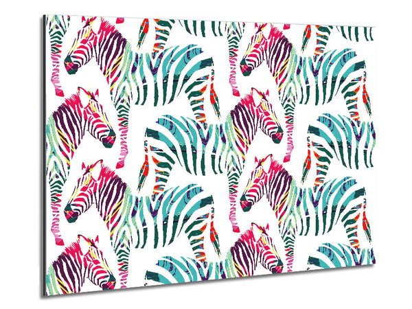 Pop Art Zebra 1 Metal Print